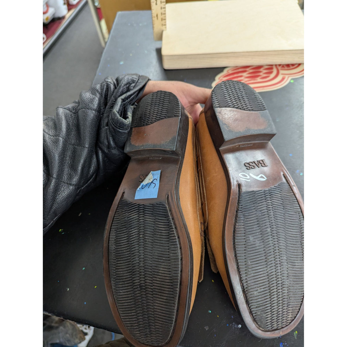 Bass Marietta II Tan Leather Tassel Loafers Mens Size 7M Made In Brazil