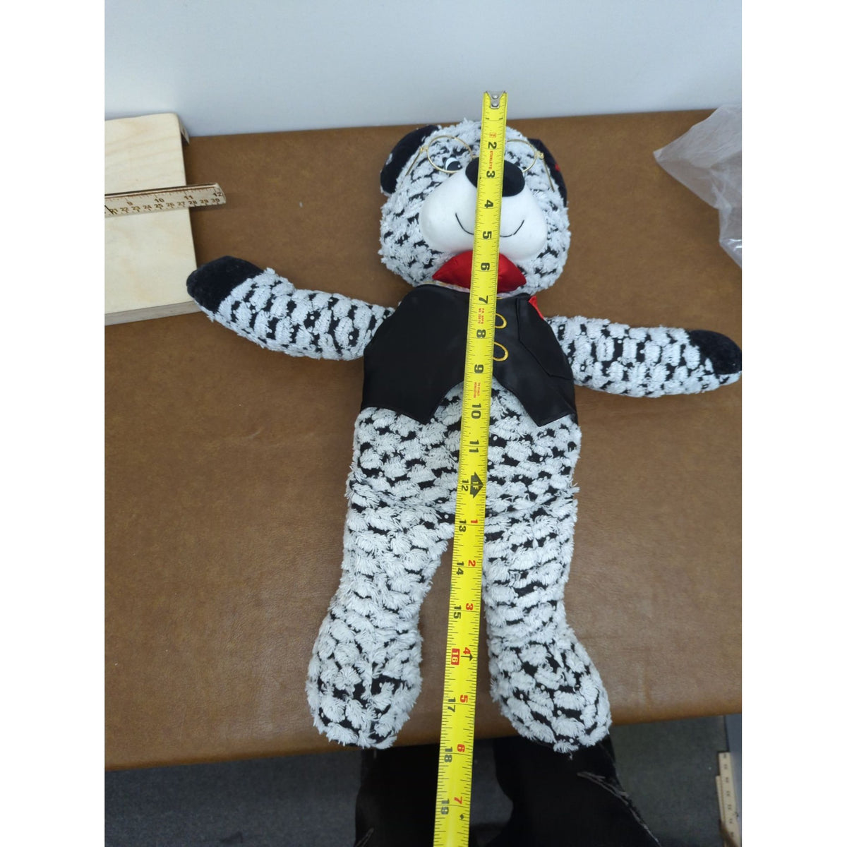 North American Bear Company 1999 Plush Bear With Glasses & Vest - 18 Inches Tall