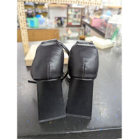 Olivia Signature Black Block Heel Sandals With Square Toe Design Size 7 Adjustable Ankle Strap Pre-Owned Like New