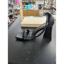Olivia Signature Black Block Heel Sandals With Square Toe Design Size 7 Adjustable Ankle Strap Pre-Owned Like New