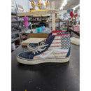 Vans Sk8-Hi Flag Print Canvas Sneakers US 8 Men / 9.5 Women Red White & Blue High Tops