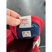 Vans Sk8-Hi Flag Print Canvas Sneakers US 8 Men / 9.5 Women Red White & Blue High Tops