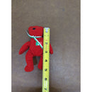 Ty Red Miniature Teddy Bear Plush 6" With Green Ribbon