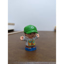Little People Recycling Worker Figure Green Hat 2" Collectible Toy By Fisher-Price