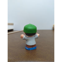 Little People Recycling Worker Figure Green Hat 2" Collectible Toy By Fisher-Price