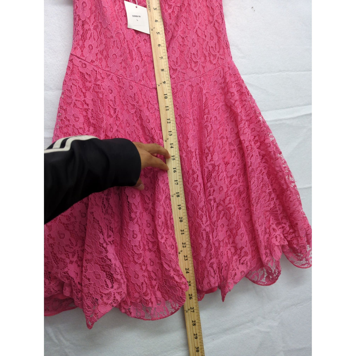 Available By Angela Fashion Womens Pink Lace Dress Size L