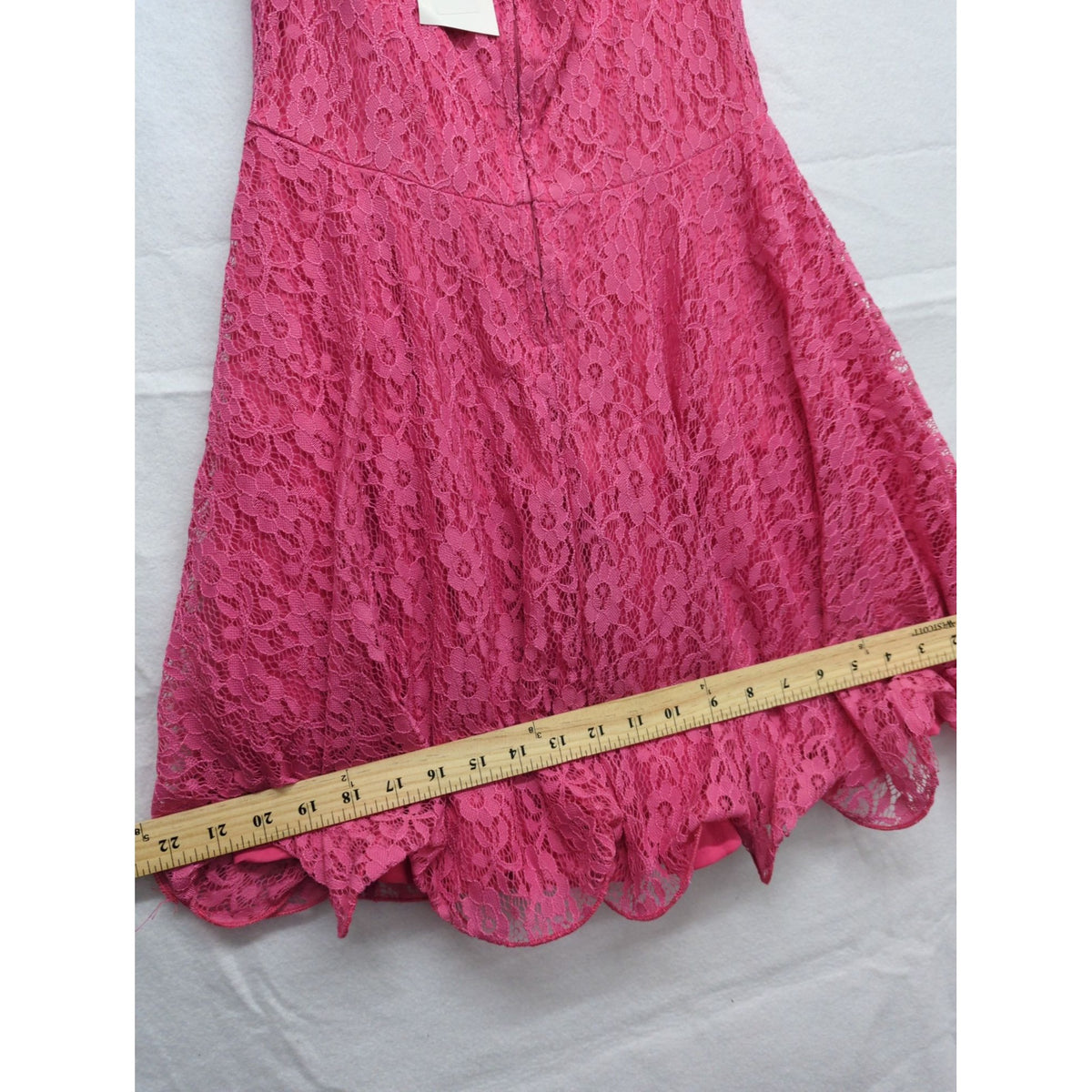 Available By Angela Fashion Womens Pink Lace Dress Size L