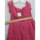 Available By Angela Fashion Womens Pink Lace Dress Size L