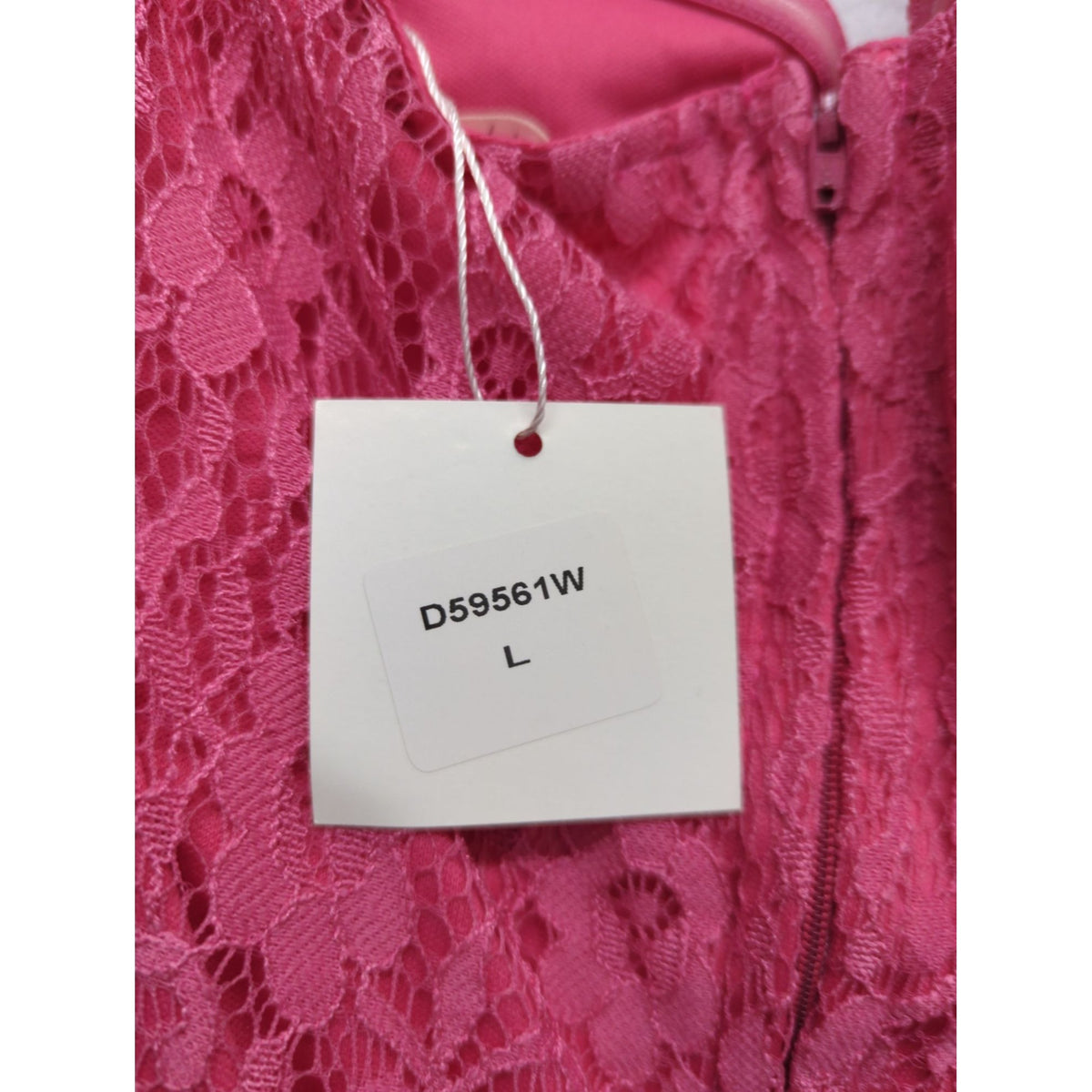 Available By Angela Fashion Womens Pink Lace Dress Size L