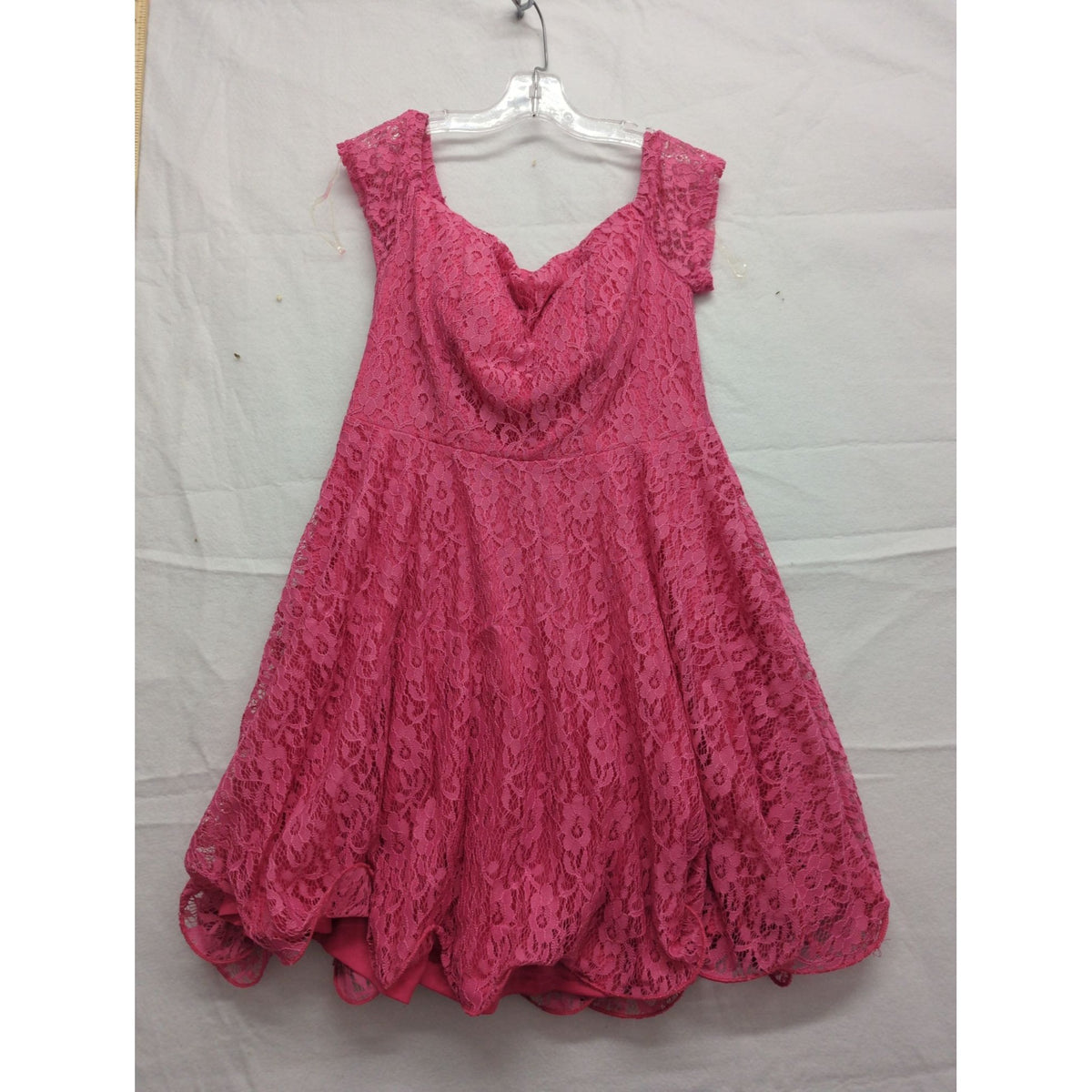 Available By Angela Fashion Womens Pink Lace Dress Size L